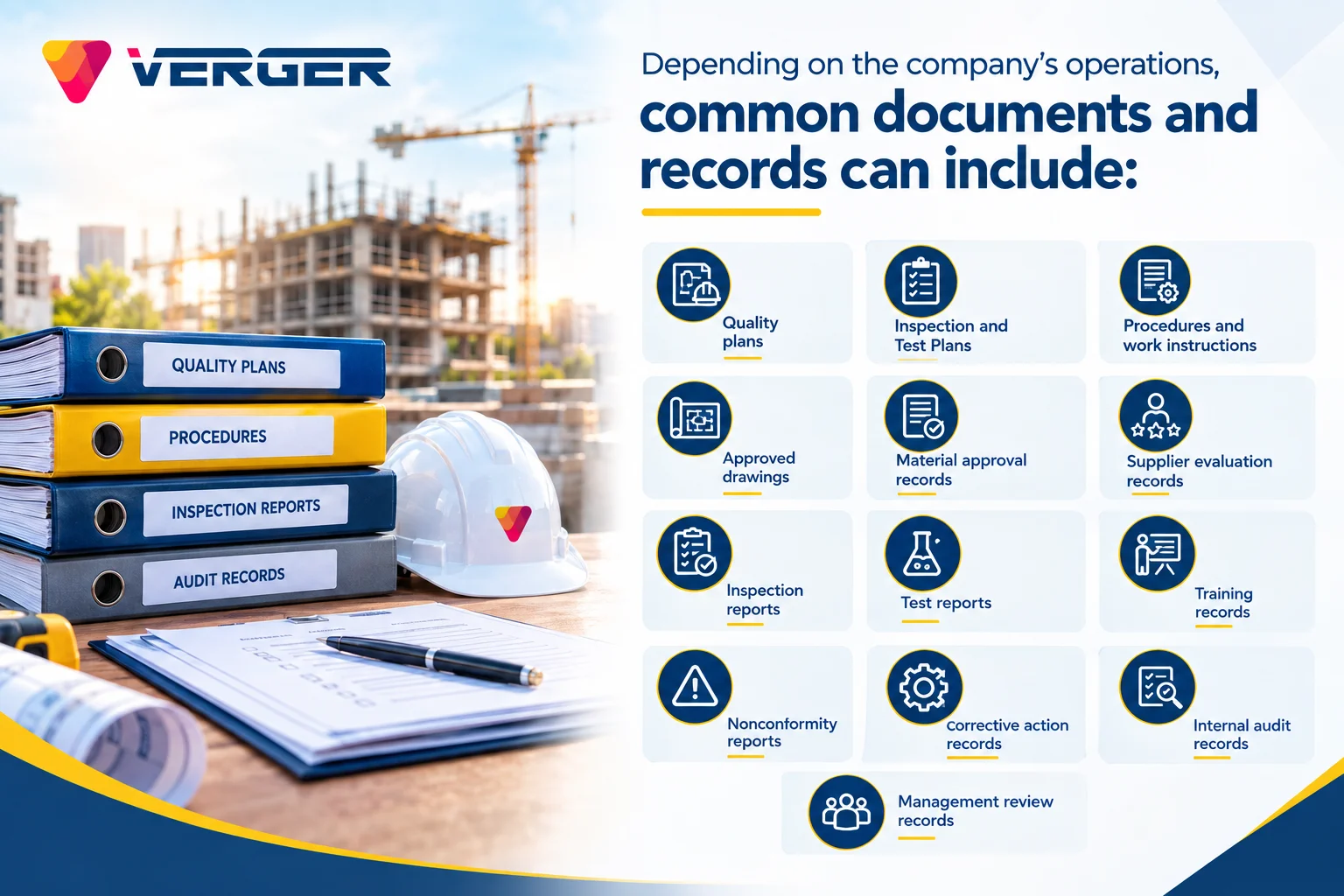 ISO 9001 documents construction