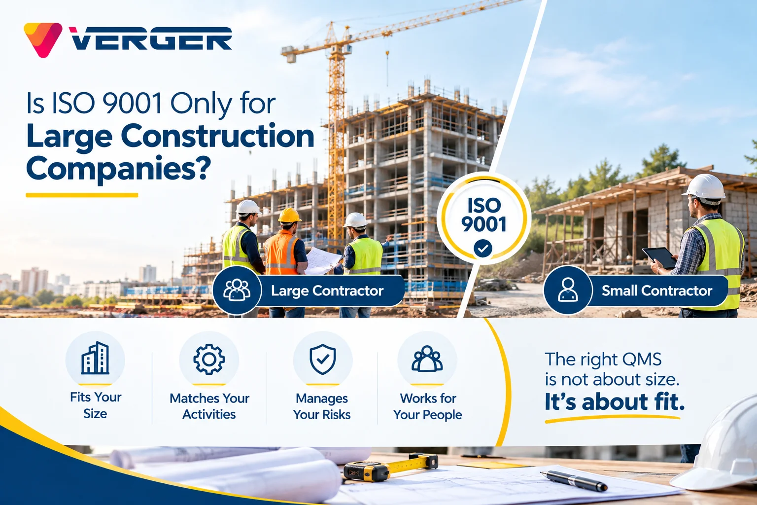 ISO 9001 is not only for Large construction companies